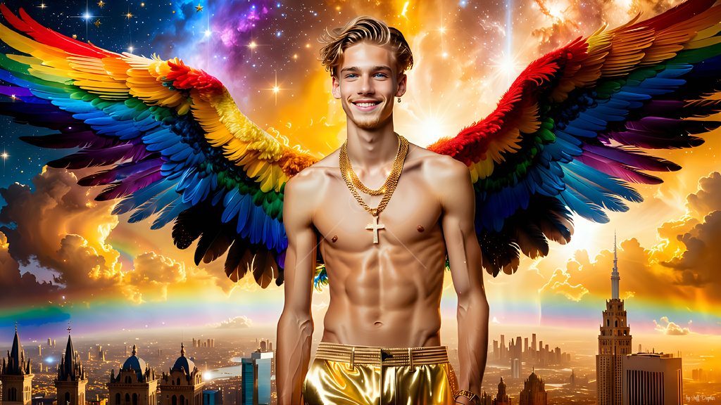Wings of Pride - AI LGBTQ Fantasy Art