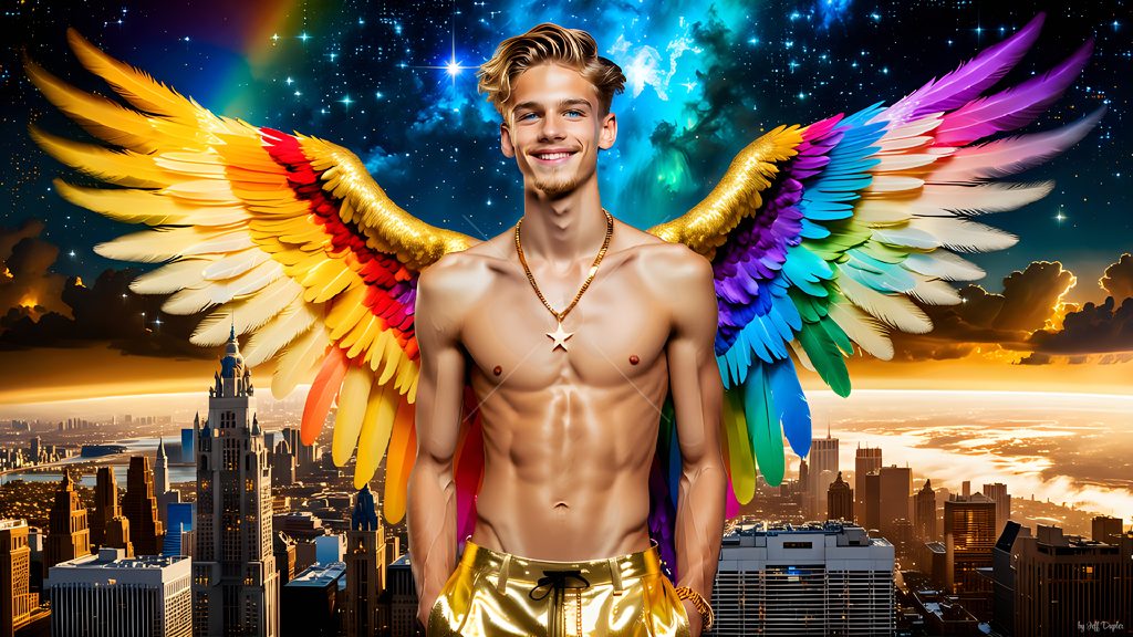 Wings of Pride - AI LGBTQ Fantasy Art
