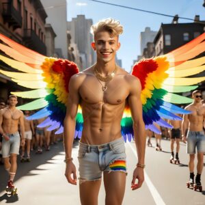 Wings of Pride – AI LGBTQ Fantasy Art