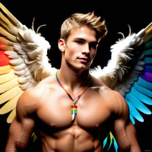 Wings of Pride – AI LGBTQ Fantasy Art